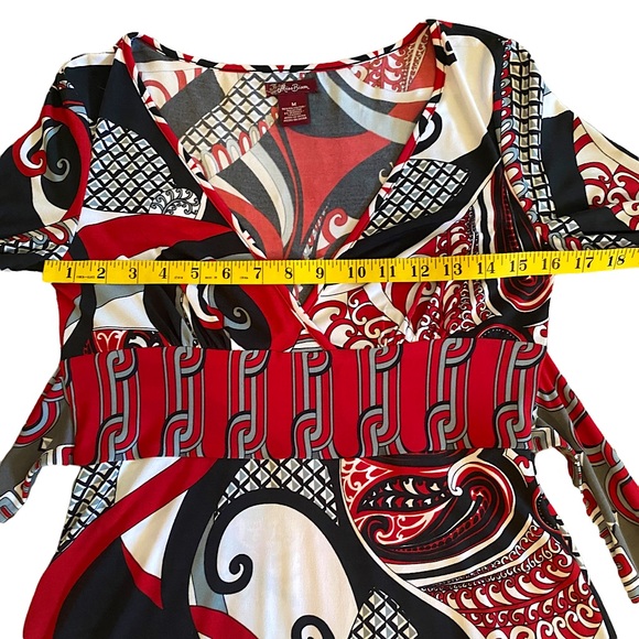 MISS BISOU | RED & BLACK DRESS SZ M - Picture 11 of 16